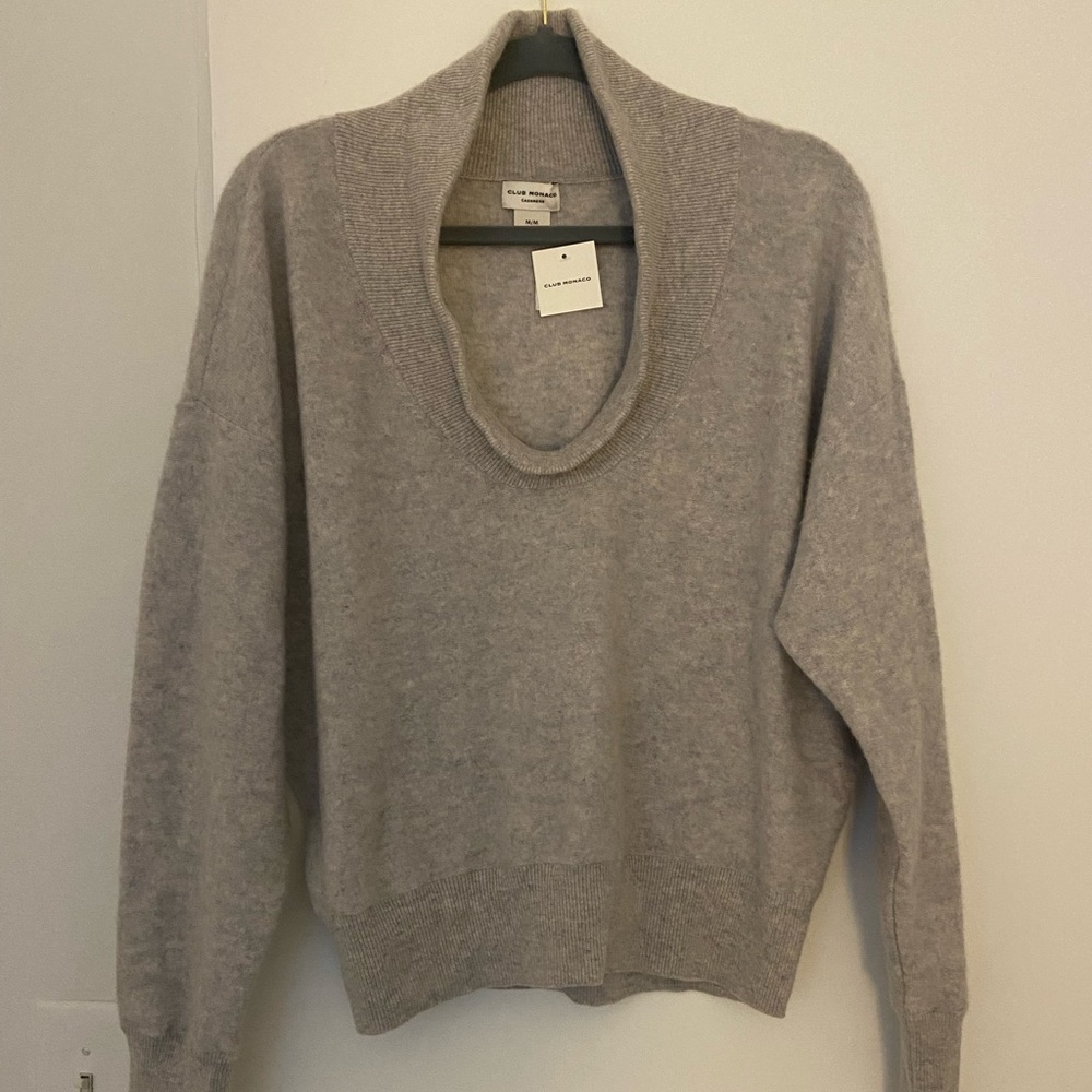 NWT Club Monaco gray cashmere sweater